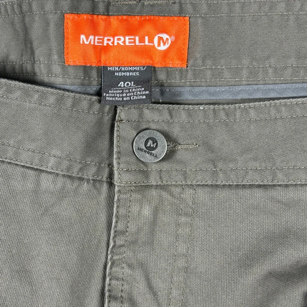 Merrell Articulus Pant Mens 40L Boulder Greige Solid Outdoor Hiking Stretch